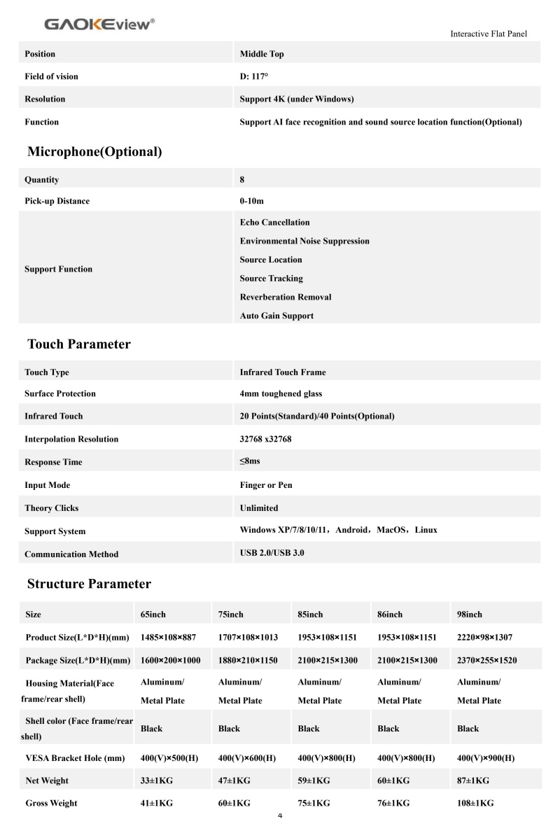 (M2L)GAOKEview Specification of 65-98 inch Interactive Flat Panel-2024_3.jpg