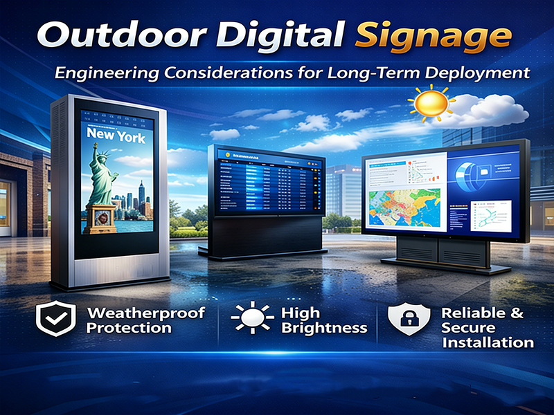 Outdoor Digital Signage: Engineering Considerations for Long-Term Deployment